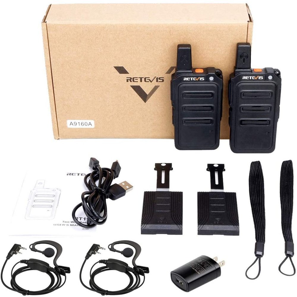 Retevis RT19 Set of 2 Ultra-Slim Two Way Radios